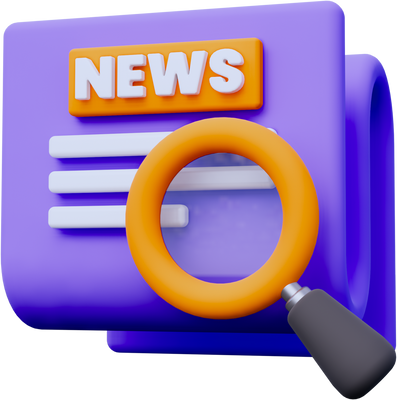 Search News 3D Icon